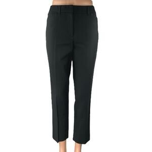 The Slim Women's Black Straight Leg Mid Rise Ankle Trousers Dress Pants Size 4